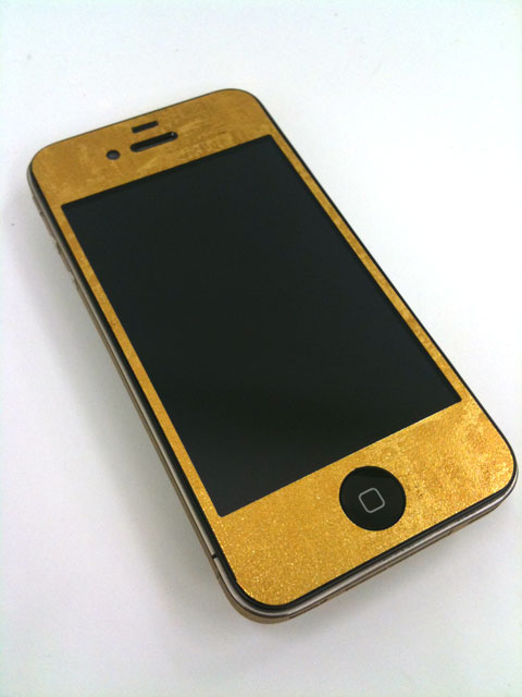 iPhone4用ゴールドスキンシート iPhone4用ゴールドスキンシート
