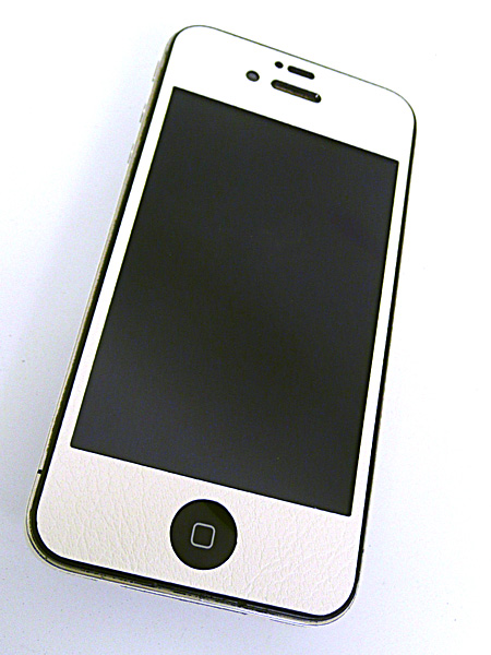 iPhone5用レザー調シートナチュラルホワイト - ウインドウを閉じる