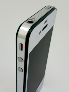 iPhone5・iPhone5sサイドフレーム用シルバーヘアラインシート
