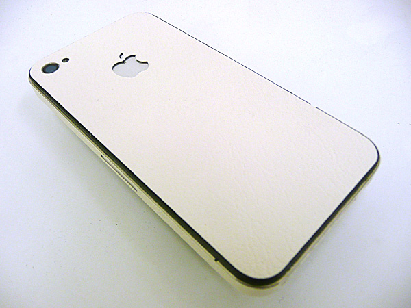 iPhone5用レザー調シートナチュラルホワイト